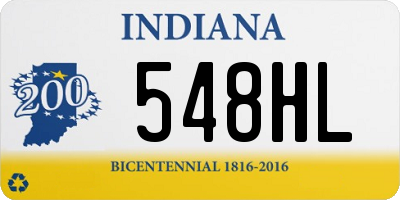 IN license plate 548HL