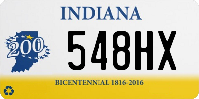 IN license plate 548HX