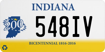 IN license plate 548IV