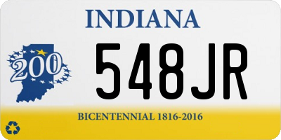 IN license plate 548JR