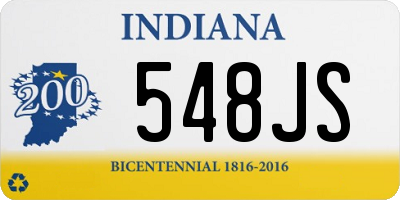 IN license plate 548JS