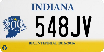 IN license plate 548JV