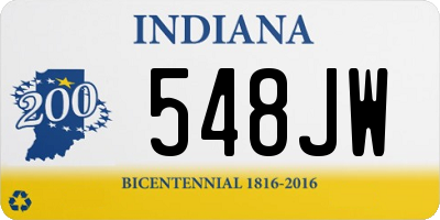 IN license plate 548JW