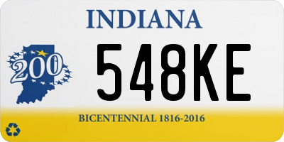 IN license plate 548KE