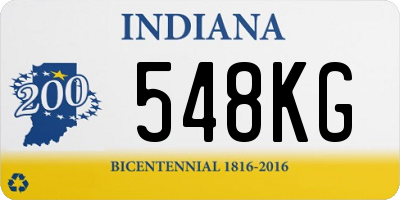 IN license plate 548KG