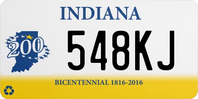 IN license plate 548KJ