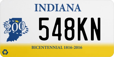 IN license plate 548KN