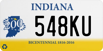 IN license plate 548KU