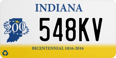 IN license plate 548KV