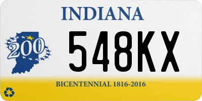 IN license plate 548KX