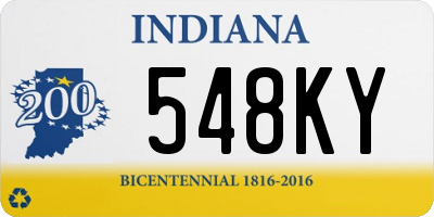 IN license plate 548KY