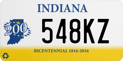 IN license plate 548KZ