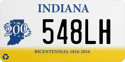 IN license plate 548LH