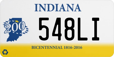 IN license plate 548LI