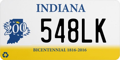 IN license plate 548LK