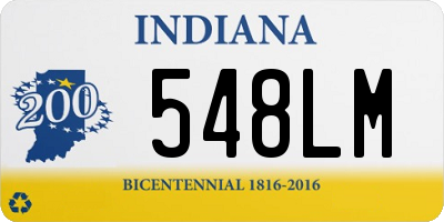 IN license plate 548LM