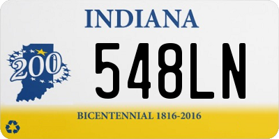 IN license plate 548LN