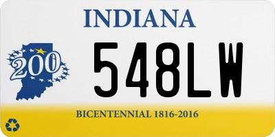 IN license plate 548LW