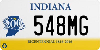 IN license plate 548MG