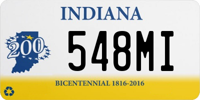 IN license plate 548MI