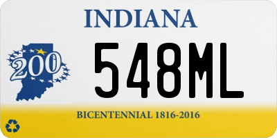 IN license plate 548ML