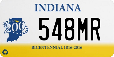 IN license plate 548MR