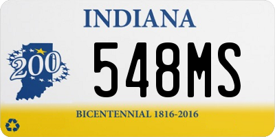 IN license plate 548MS