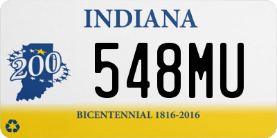 IN license plate 548MU