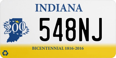 IN license plate 548NJ