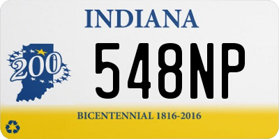 IN license plate 548NP