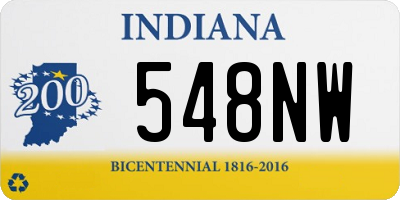 IN license plate 548NW