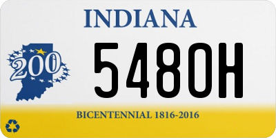 IN license plate 548OH