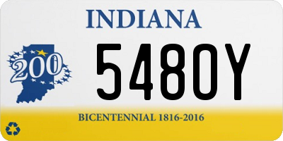 IN license plate 548OY