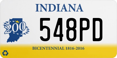 IN license plate 548PD