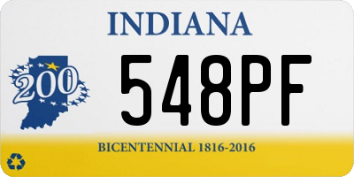 IN license plate 548PF