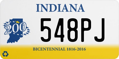 IN license plate 548PJ