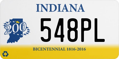 IN license plate 548PL