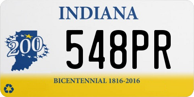 IN license plate 548PR