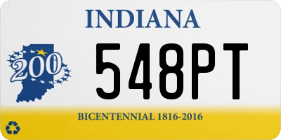 IN license plate 548PT