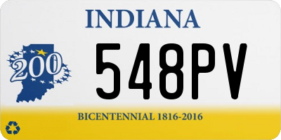 IN license plate 548PV