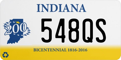 IN license plate 548QS