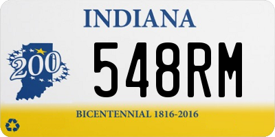 IN license plate 548RM