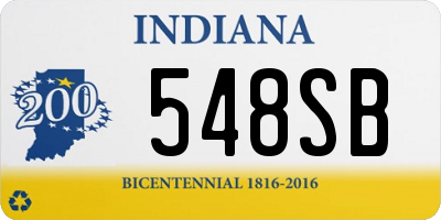 IN license plate 548SB