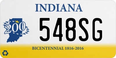 IN license plate 548SG