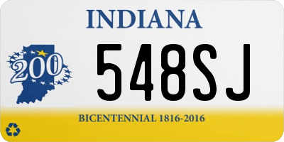 IN license plate 548SJ