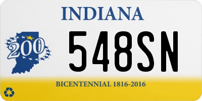 IN license plate 548SN