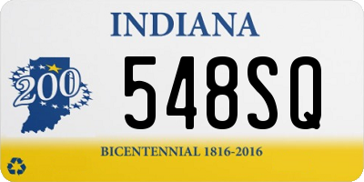 IN license plate 548SQ
