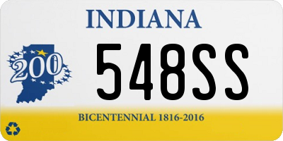 IN license plate 548SS