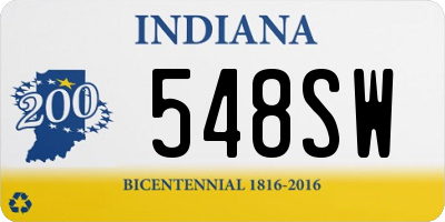 IN license plate 548SW