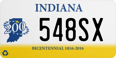 IN license plate 548SX